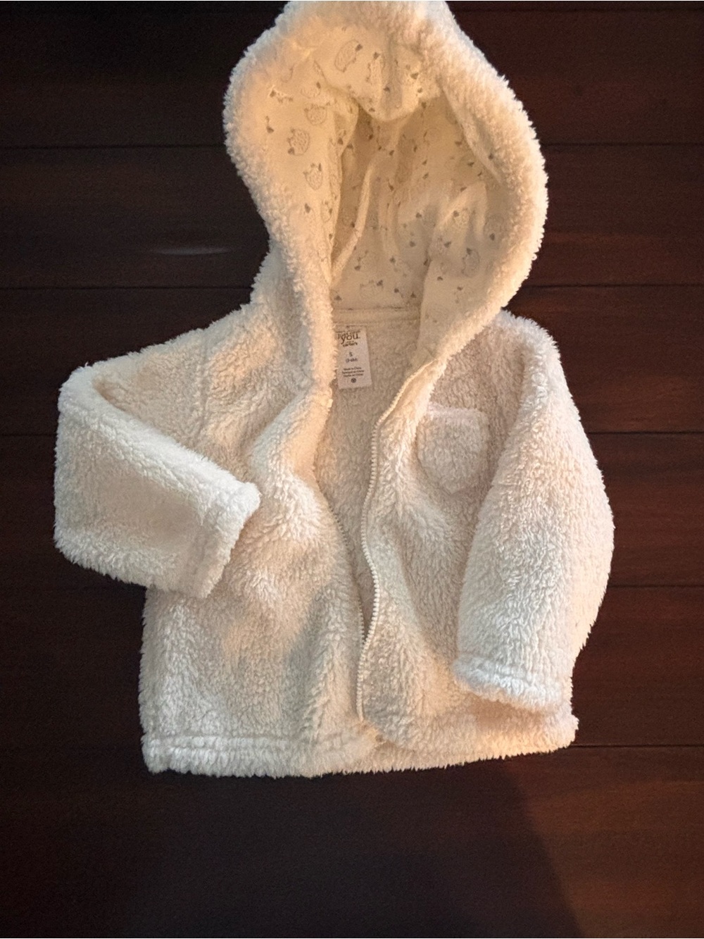 Carter's Cream Sherpa Hooded Puffer Jacket for baby